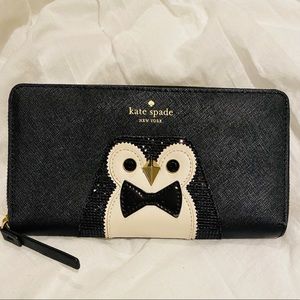 Kate Spade Penguin Zip Around Wallet 🐧